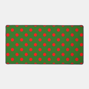 Rood op groene polka stippen patroonontwerp bureaumat