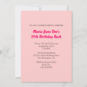 Rood op hoge hoogte Stiletto Mode BirthdayUitnodig Kaart (Achterkant)