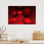 Rood op rood met rood poster (Keuken)