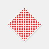 Rood op wit groot formaat polka dots papier servet (Hoek)