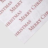 Rood op wit vrolijk kerstcitaat tissuepapier (Detail)