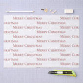 Rood op wit vrolijk kerstcitaat tissuepapier (Craft)