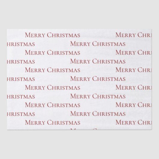 Rood op wit vrolijk kerstcitaat tissuepapier (Voorkant)
