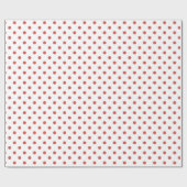 Rood op witte pooldots cadeaupapier (Vlak)
