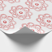 Rood op witte symbolen cadeaupapier (Hoek)