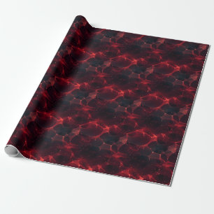 Rood op Zwart Abstract Cadeaupapier