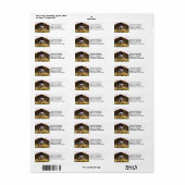 Rood opgerold schuifschroef etiket (Full Sheet)