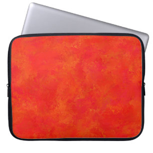 Rood Oranje Abstract Patroon Laptop Sleeve