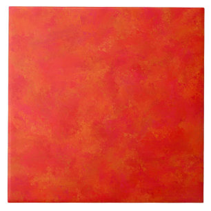 Rood Oranje Abstract Patroon Tegeltje