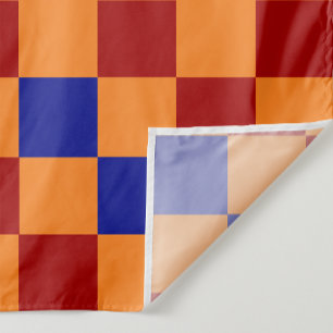 Rood Oranje Blauw Geruit Patroon Ontwerp Stof