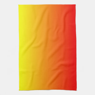 Rood, Oranje en Geel verloop van de Waterverf Theedoek