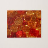 Rood, Oranje en gouden Bling Jigzaag Puzzle Legpuzzel (Horizontaal)