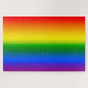 Rood Oranje Geel Groen Blauw Paars Regenboog Ombre Legpuzzel