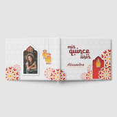 Rood Oranje gele bloem Arabisch Night Quinceañera Gastenboek (Volledig)