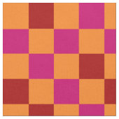 Rood Oranje Roze Geruit Patroonontwerp  Stof (Close Up)