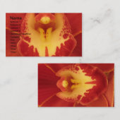 Rood orchidee Visitekaartje (Voorkant / Achterkant)