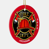 Rood Ornament voor brand- en reddingsembleem (Rechts)