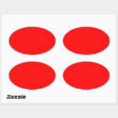 Rood Ovale Sticker (Vel)