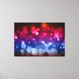 Rood, Paars, Blauw & Bruin Bokeh-patroon Canvas Afdruk