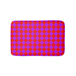 Rood Paars Geruit Diamant Patroon Badmat