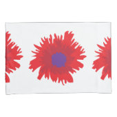 Rood paarse bloem klaproos kussens kussensloop (Voorkant-Rechts)