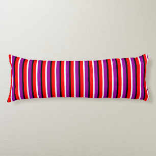 Rood Paarse strepen Patroonontwerp Lichaamskussen