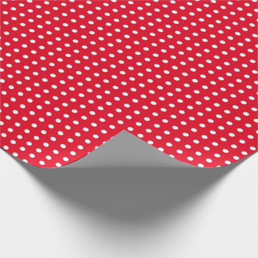 Rood pakpapier met kleine pooldots (Hoek)