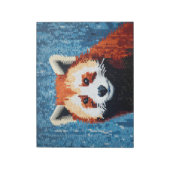 Rood Panda Dier Art Decor Verf Mozaïek Notitieblok (Gedraaid)