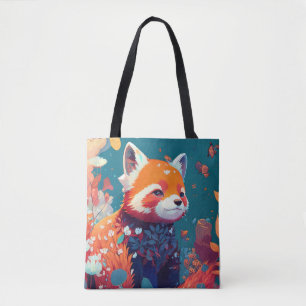 Rood Panda Dierenportret Schilderij Wildlife Fores Draagtas