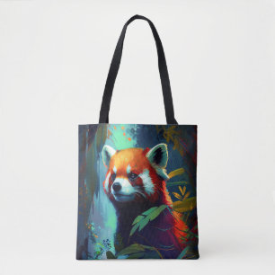 Rood Panda Dierenportret Schilderij Wildlife Fores Draagtas