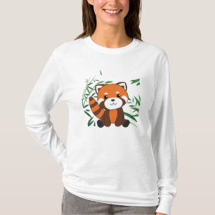 Rood panda in bamboe - zoete dieren voor kinderen t-shirt