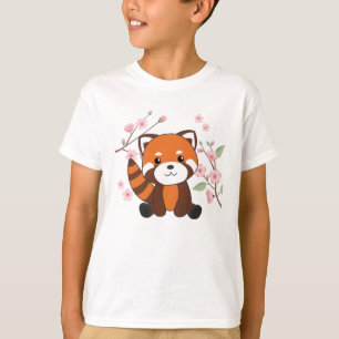 Rood-panda zoete dieren voor Kawaii Kawaii T-shirt