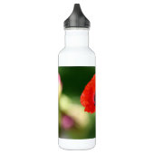Rood papaver Aluminium 24oz Waterfles (Links)