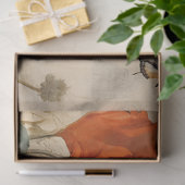 rood papaver & vlinder botanische decoupage tissuepapier (Geschenk)