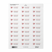 Rood papier en stethoscooplabel etiket (Full Sheet)