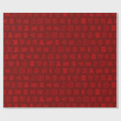 Rood papier met adinkra-symbool (Vlak)
