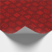 Rood papier met adinkra-symbool (Hoek)
