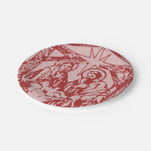  rood papieren bordje (Gekanteld)