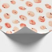 Rood paradijsappelpatroon cadeaupapier (Hoek)