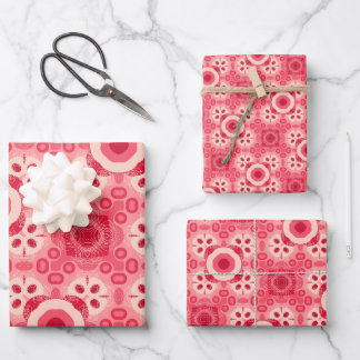 Rood patroon inpakpapier vel