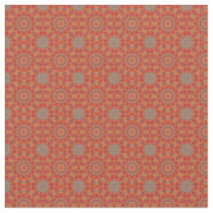 Rood patroon met accenten van lila en goud stof