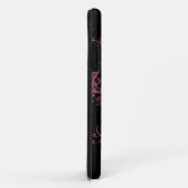 Rood patroon met monogram N Case-Mate iPhone Case (Achterkant/rechts)