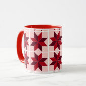 Rood patroon mok (Voorkant links)