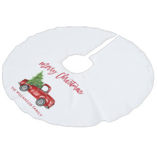 Rood penseel  kerstmis met gebak imitatie linnen kerstboom kleed