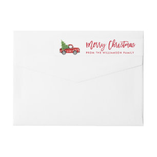 Rood penseelscript kerstboom