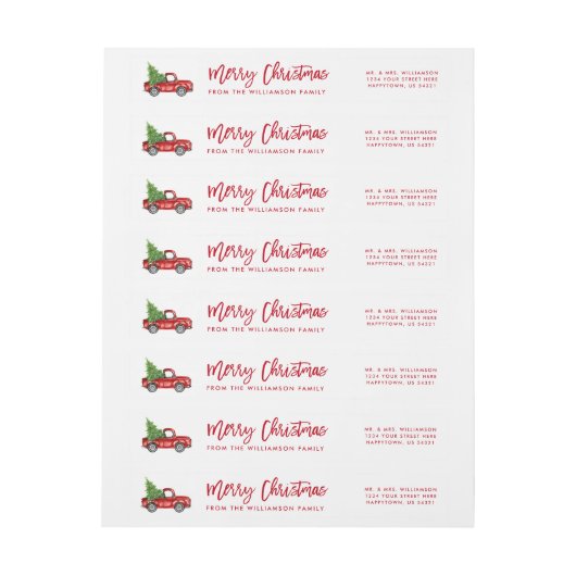 Rood penseelscript kerstboom (Vel)