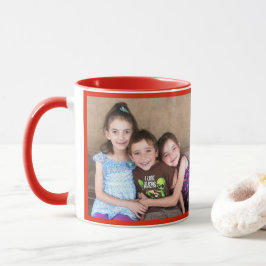 Rood personaliseer FOTO-TEMPLATE Coffee-Mok Mok