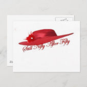 rood pet briefkaart (Voorkant / Achterkant)