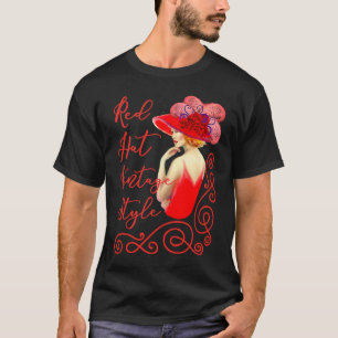 Rood Pet Dames Stijl in Rood T-shirt
