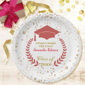 Rood Pet en Laurel Graduation Party Paper Bord